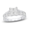 Thumbnail Image 0 of Princess & Baguette-Cut Diamond Engagement Ring 2 ct tw 14K White Gold