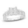 Thumbnail Image 1 of Princess & Baguette-Cut Diamond Engagement Ring 2 ct tw 14K White Gold