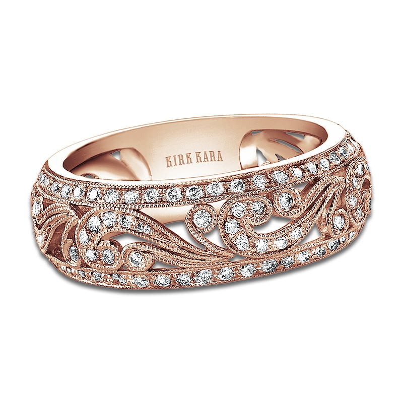 Kirk Kara Diamond Scroll Ring 3/8 ct tw 14K Rose Gold
