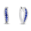 Thumbnail Image 2 of LALI Jewels Natural Blue Sapphire & Diamond Earrings 1/4 ct tw 14K White Gold