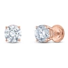 Thumbnail Image 2 of Round-Cut Lab-Grown Diamond Solitaire Stud Earrings 1 ct tw 14K Rose Gold (F/SI2)