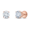 Thumbnail Image 2 of Certified Round-Cut Diamond Solitaire Stud Earrings 4 ct tw 14K Rose Gold (I/I1)