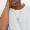 Thumbnail Image 3 of Men's Black Diamond Cross Charm 2 ct tw 10K Yellow Gold