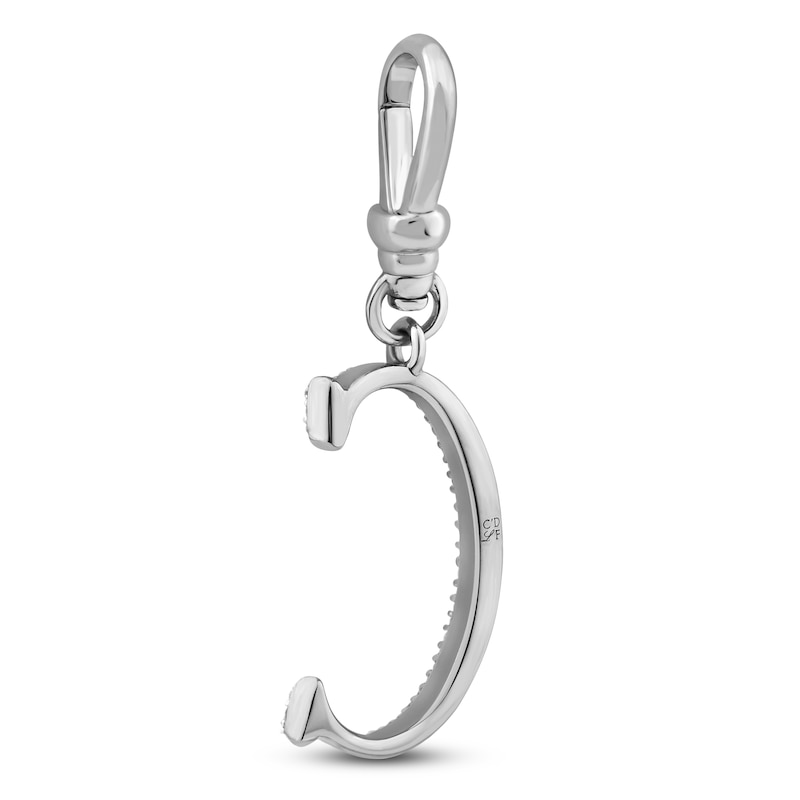 Main Image 2 of Charm'd by Lulu Frost Diamond Letter C Charm 1/15 ct tw Pavé Round  10K White Gold
