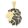 Thumbnail Image 0 of Men's Black Diamond Lion Charm 1/2 ct tw 10K Yellow Gold
