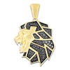 Thumbnail Image 1 of Men's Black Diamond Lion Charm 1/2 ct tw 10K Yellow Gold
