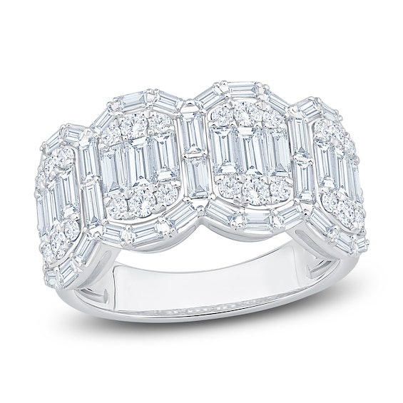 Jared Signature&nbsp;Baguette & Round-Cut Multi-Diamond Fashion Ring 1-3/4 ct tw 14K White Gold