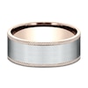 Thumbnail Image 3 of Men's Knurled Comfort-Fit Wedding Band 8mm 14K Two-Tone Gold