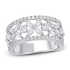 Thumbnail Image 1 of Certified Diamond Marquise & Round-Cut Flower Anniversary Ring 1-1/2 ct tw 14K White Gold