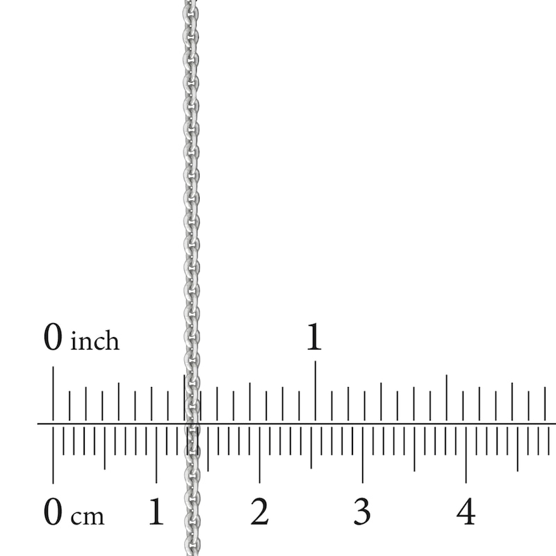 Main Image 3 of Solid Adjustable Diamond-Cut Cable Chain Necklace 1.4mm Sterling Silver 24"