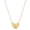 Thumbnail Image 1 of Italia D'Oro Heart Mariner Link Necklace 14K Yellow Gold 18"