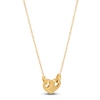 Thumbnail Image 2 of Italia D'Oro Heart Mariner Link Necklace 14K Yellow Gold 18"