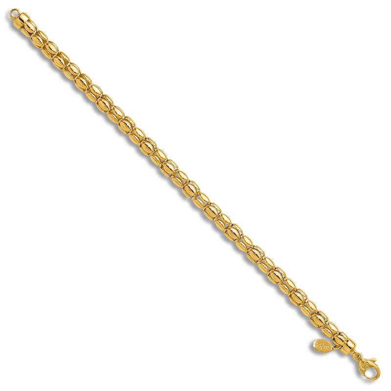 Main Image 3 of Blue Nile X Jared Fancy Oval Link Bracelet 14K Yellow Gold 7.5"