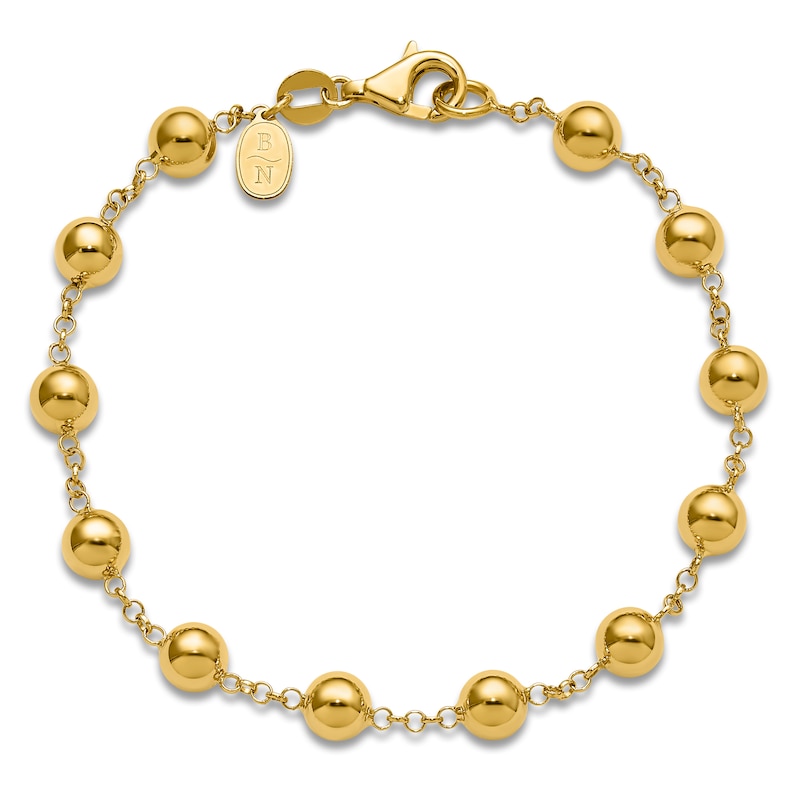 Main Image 2 of Blue Nile X Jared Bead Station Bracelet 14K Yellow Gold 7.5"