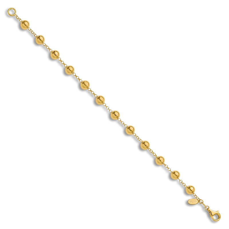 Main Image 3 of Blue Nile X Jared Bead Station Bracelet 14K Yellow Gold 7.5"