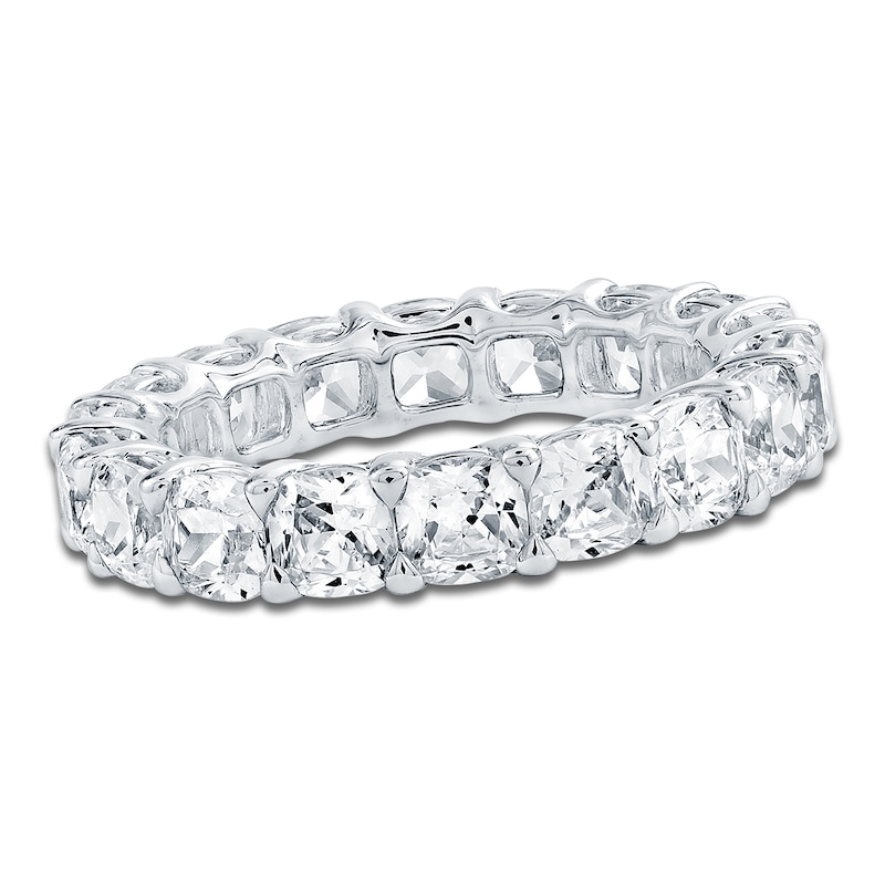Main Image 1 of Certified Cushion-Cut Diamond Eternity Band 4-7/8 - 6 ct tw 14K White Gold