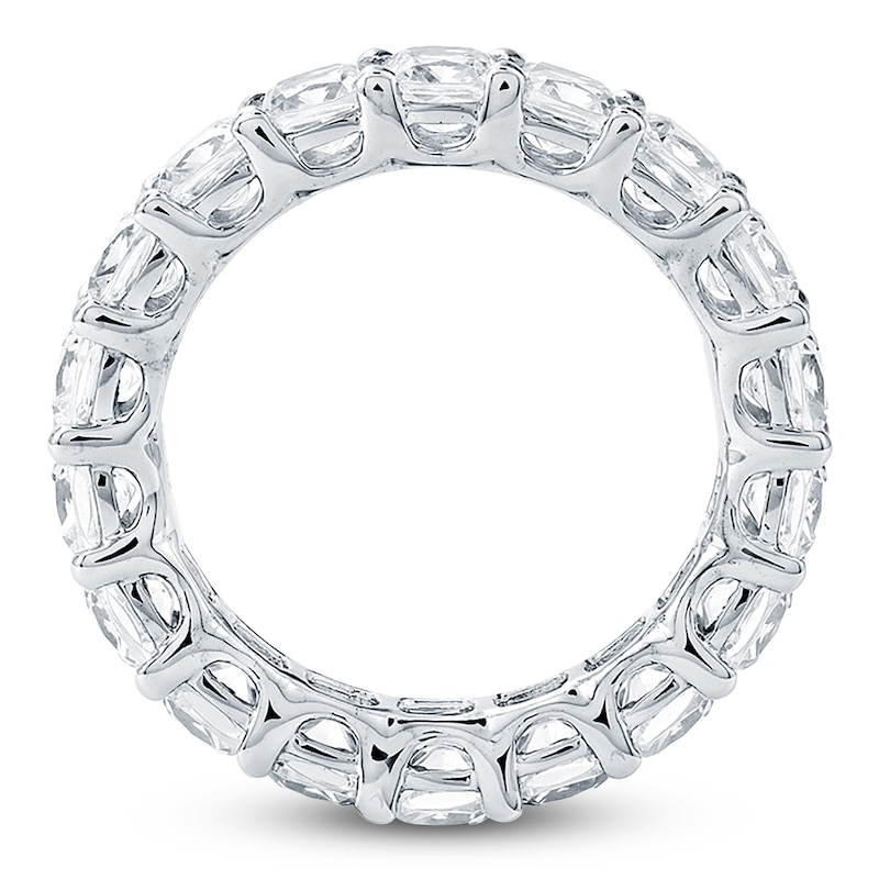 Main Image 2 of Certified Cushion-Cut Diamond Eternity Band 4-7/8 - 6 ct tw 14K White Gold