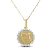 Thumbnail Image 1 of Diamond Zodiac Sagittarius Medallion Necklace 1/3 ct tw 10K Yellow Gold 18"