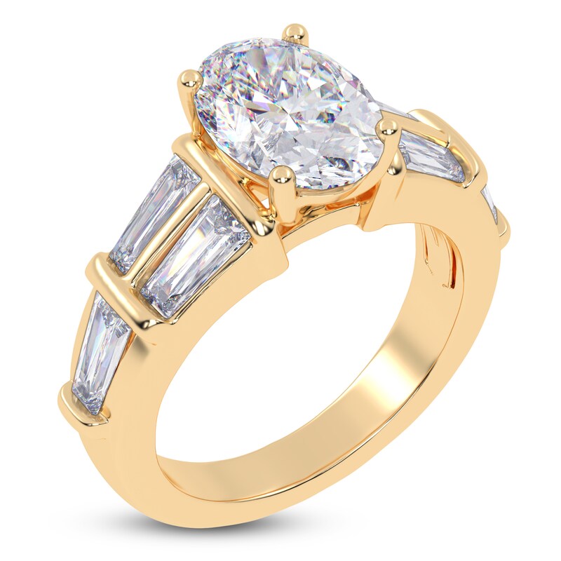 Main Image 2 of Oval-Cut Created By Jared Studio Lab-Grown Diamond Engagement Ring 3-1/2 ct tw 14K Yellow Gold
