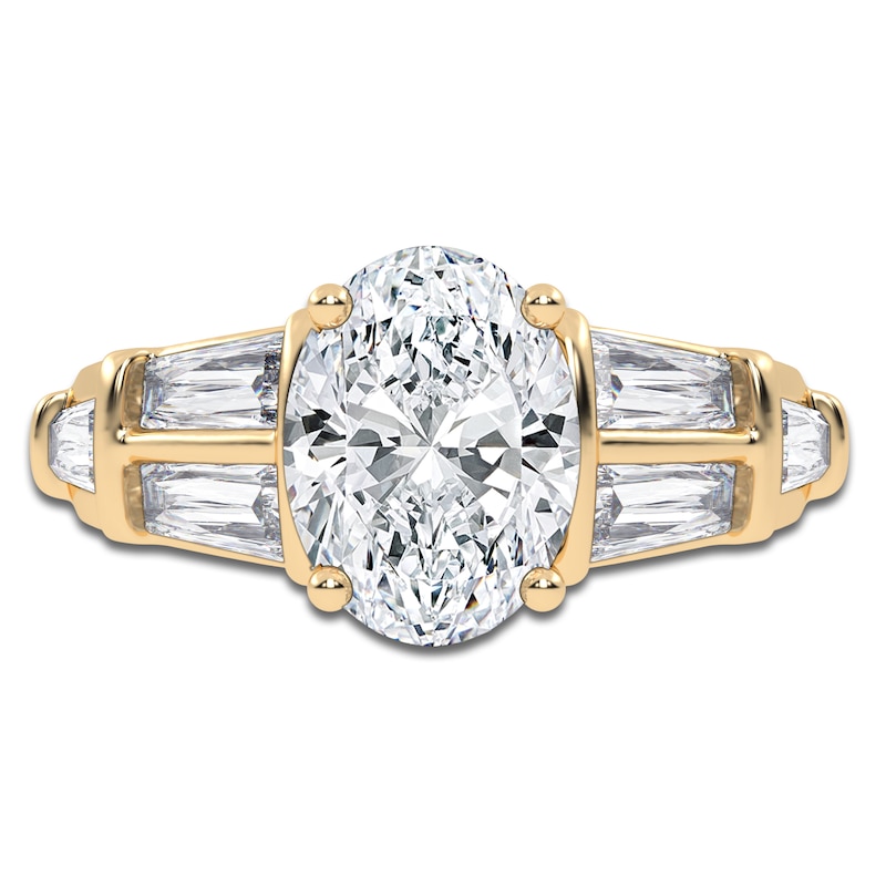 Main Image 3 of Oval-Cut Created By Jared Studio Lab-Grown Diamond Engagement Ring 3-1/2 ct tw 14K Yellow Gold