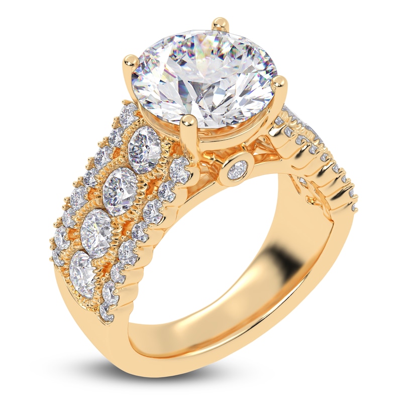 Main Image 2 of Round-Cut Created By Jared Studio Lab-Grown Diamond Engagement Ring 4-3/4 ct tw 14K Yellow Gold