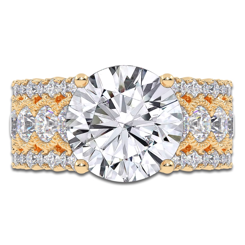 Main Image 3 of Round-Cut Created By Jared Studio Lab-Grown Diamond Engagement Ring 4-3/4 ct tw 14K Yellow Gold