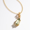 Thumbnail Image 3 of Le Vian Silhouette Elongated Shield-Cut Natural Green Quartz Necklace 1/20 ct tw Diamonds 14K Honey Gold 19"