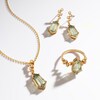 Thumbnail Image 4 of Le Vian Silhouette Elongated Shield-Cut Natural Green Quartz Necklace 1/20 ct tw Diamonds 14K Honey Gold 19"