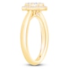 Thumbnail Image 2 of Multi-Diamond Oval Halo Promise Ring 1/3 ct tw 10K Yellow Gold