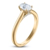 Thumbnail Image 2 of Oval-Cut Lab-Created Diamond Solitaire Plus Engagement Ring 7/8 ct tw 18K Yellow Gold (VS2/F)