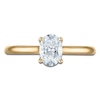 Thumbnail Image 3 of Oval-Cut Lab-Created Diamond Solitaire Plus Engagement Ring 7/8 ct tw 18K Yellow Gold (VS2/F)
