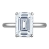 Thumbnail Image 3 of Emerald-Cut Lab-Grown Diamond Solitaire Plus Engagement Ring 3 ct tw Platinum (VS2/F)
