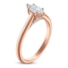 Thumbnail Image 2 of Marquise-Cut Lab-Grown Diamond Solitaire Plus Engagement Ring 1/2 ct tw 18K Rose Gold (VS2/F)