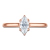 Thumbnail Image 3 of Marquise-Cut Lab-Grown Diamond Solitaire Plus Engagement Ring 1/2 ct tw 18K Rose Gold (VS2/F)