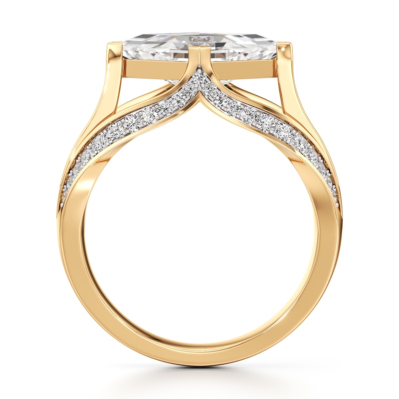 Main Image 2 of J'Lure Lab-Grown Diamond Lozenge Step-Cut Engagement Ring 2-3/8 ct tw 18K Yellow Gold