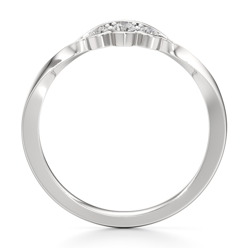 Main Image 2 of J'Lure Lab-Grown Diamond Scalloped Wedding Band 1/6 ct tw 18K White Gold