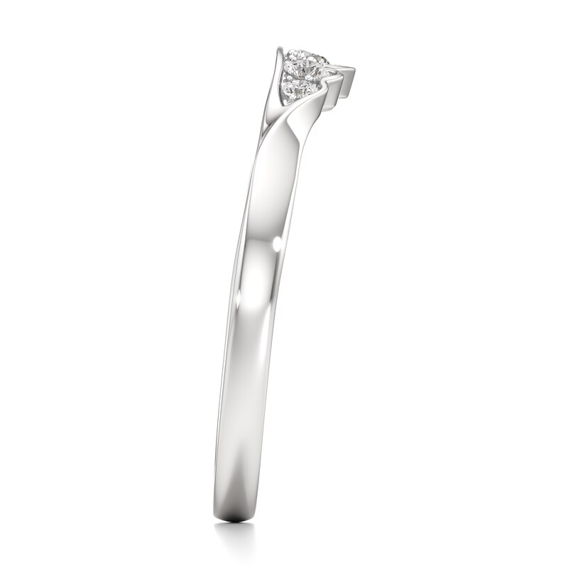 Main Image 3 of J'Lure Lab-Grown Diamond Scalloped Wedding Band 1/6 ct tw 18K White Gold