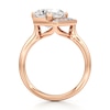 Thumbnail Image 2 of J'Lure Square-Emerald Step-Cut Lab-Grown Diamond Half-Halo Engagement Ring 3 ct tw 18K Rose Gold