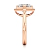 Thumbnail Image 3 of J'Lure Square-Emerald Step-Cut Lab-Grown Diamond Half-Halo Engagement Ring 3 ct tw 18K Rose Gold