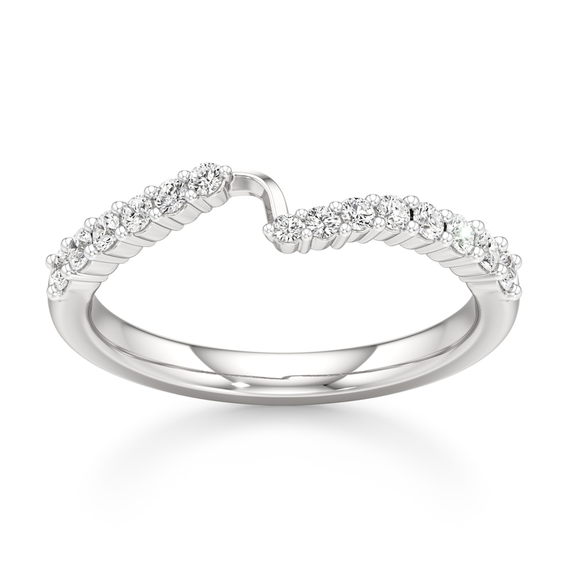 Main Image 1 of J'Lure Lab-Grown Diamond Contour Wedding Band 1/3 ct tw 18K White Gold