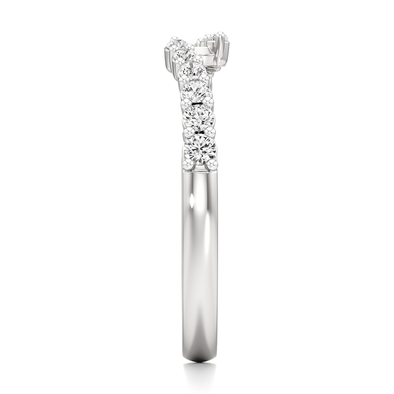 Main Image 3 of J'Lure Lab-Grown Diamond Contour Wedding Band 1/3 ct tw 18K White Gold