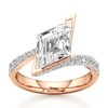 Thumbnail Image 1 of J'Lure Lozenge Step-Cut Lab-Grown Diamond Bypass Engagement Ring 3-5/8 ct tw 18K Rose Gold