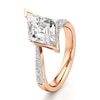 Thumbnail Image 4 of J'Lure Lozenge Step-Cut Lab-Grown Diamond Bypass Engagement Ring 3-5/8 ct tw 18K Rose Gold