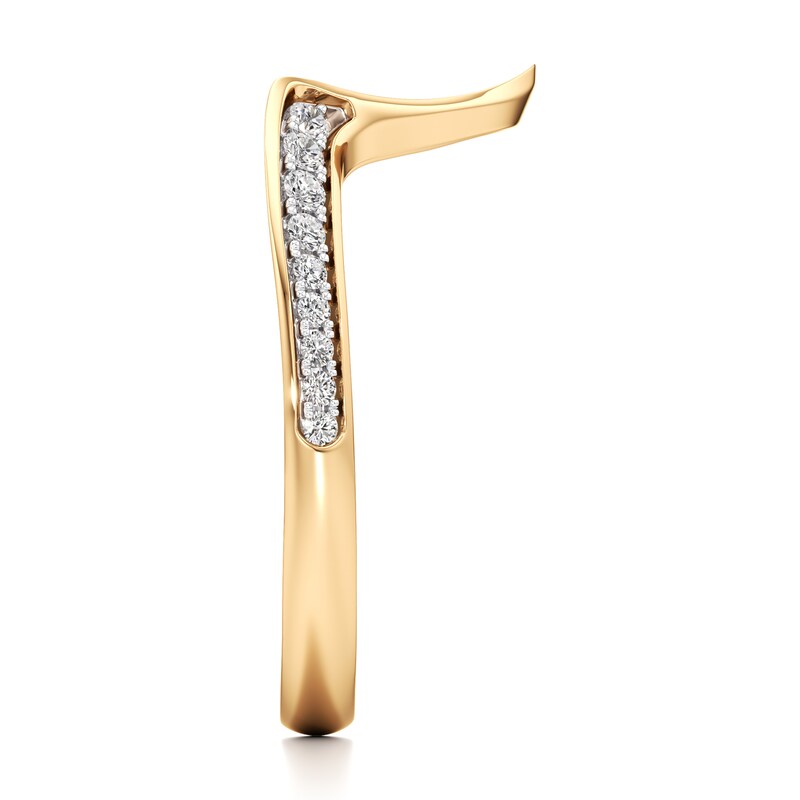 Main Image 3 of J'Lure Lab-Grown Diamond Contour Wedding Band 1/5 ct tw 18K Yellow Gold