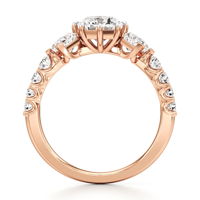 Main Image 2 of J'Lure Octagon Brilliant-Cut Lab-Created Diamond Engagement Ring 1-7/8 ct tw 18K Rose Gold