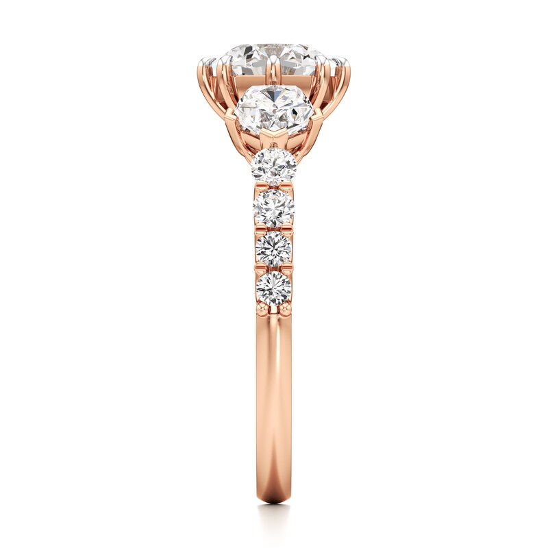Main Image 3 of J'Lure Octagon Brilliant-Cut Lab-Created Diamond Engagement Ring 1-7/8 ct tw 18K Rose Gold