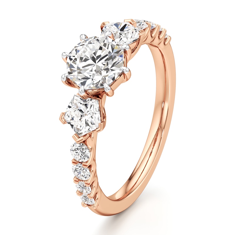 Main Image 4 of J'Lure Octagon Brilliant-Cut Lab-Created Diamond Engagement Ring 1-7/8 ct tw 18K Rose Gold