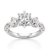 Thumbnail Image 1 of J'Lure Octagon Step-Cut Lab-Created Diamond Engagement Ring 3-1/2 ct tw 18K White Gold