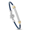 Thumbnail Image 5 of Baraka Men's Cord Bracelet with Diamond Accent Stainless Steel, Dark Blue Ion Plating & 18K Yellow Gold 7.5"