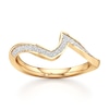 Thumbnail Image 1 of J'Lure Lab-Created Diamond Contour Wedding Band 1/5 ct tw 18K Yellow Gold